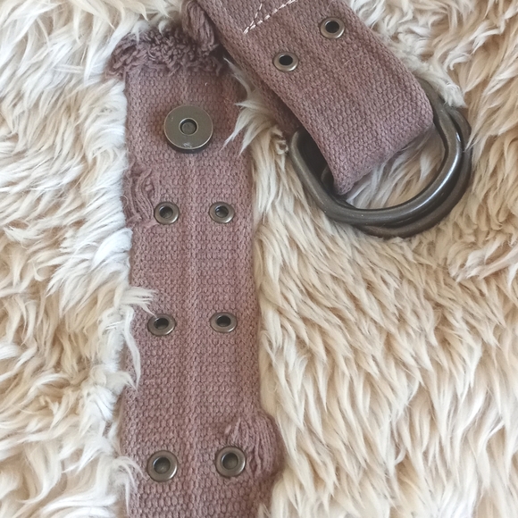 Vintage Faux Fur Burning Man Purse / Hobo Bag Thick Canvas Straps Brass Hardware - Picture 4 of 13